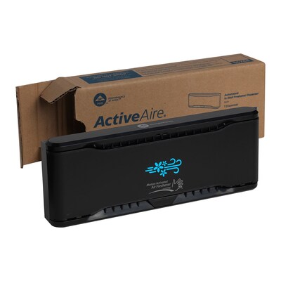 ActiveAire Automated In-Stall Freshener Dispenser by GP PRO, Black, 9.500"W x 1.170"D x 3.500"H (56768)