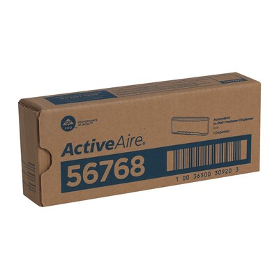 ActiveAire Automated In-Stall Freshener Dispenser by GP PRO, Black, 9.500"W x 1.170"D x 3.500"H (56768)