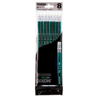 Dixon Professional Fashion Wooden Pencil, 2mm, #2 Soft Lead, 8/Pack (DIX14608)