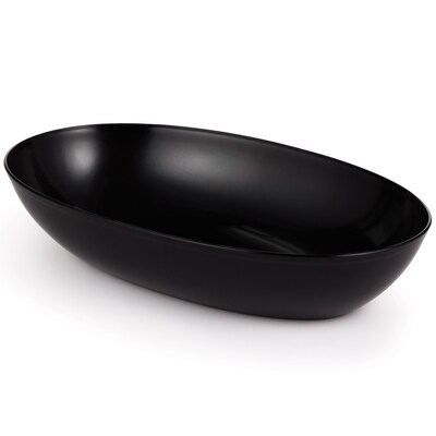 Creative Converting Small Oval Bowl, 43 Oz., Black (059260)