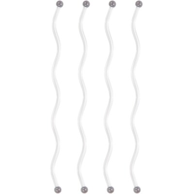 Creative Converting Clear Wavy Drink Stirs, 24/Pack (190432)
