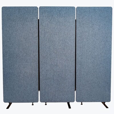 Luxor Reclaim Room Divider, Pacific Blue, 3/Pk (RCLM7266ZPB)