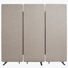 Luxor Reclaim Room Divider, Misty Gray, 3/Pk (RCLM7266ZMG)