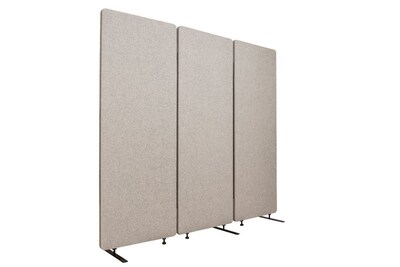 Luxor Reclaim Room Divider, Misty Gray, 3/Pk (RCLM7266ZMG)