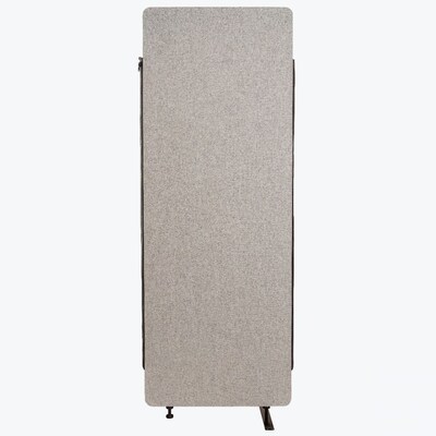 Luxor Reclaim Freestanding Room Divider, 66H x 24W, Misty Gray Fabric (RCLM2466ZMG)