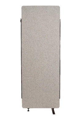 Luxor Reclaim Freestanding Room Divider, 66H x 24W, Misty Gray Fabric (RCLM2466ZMG)