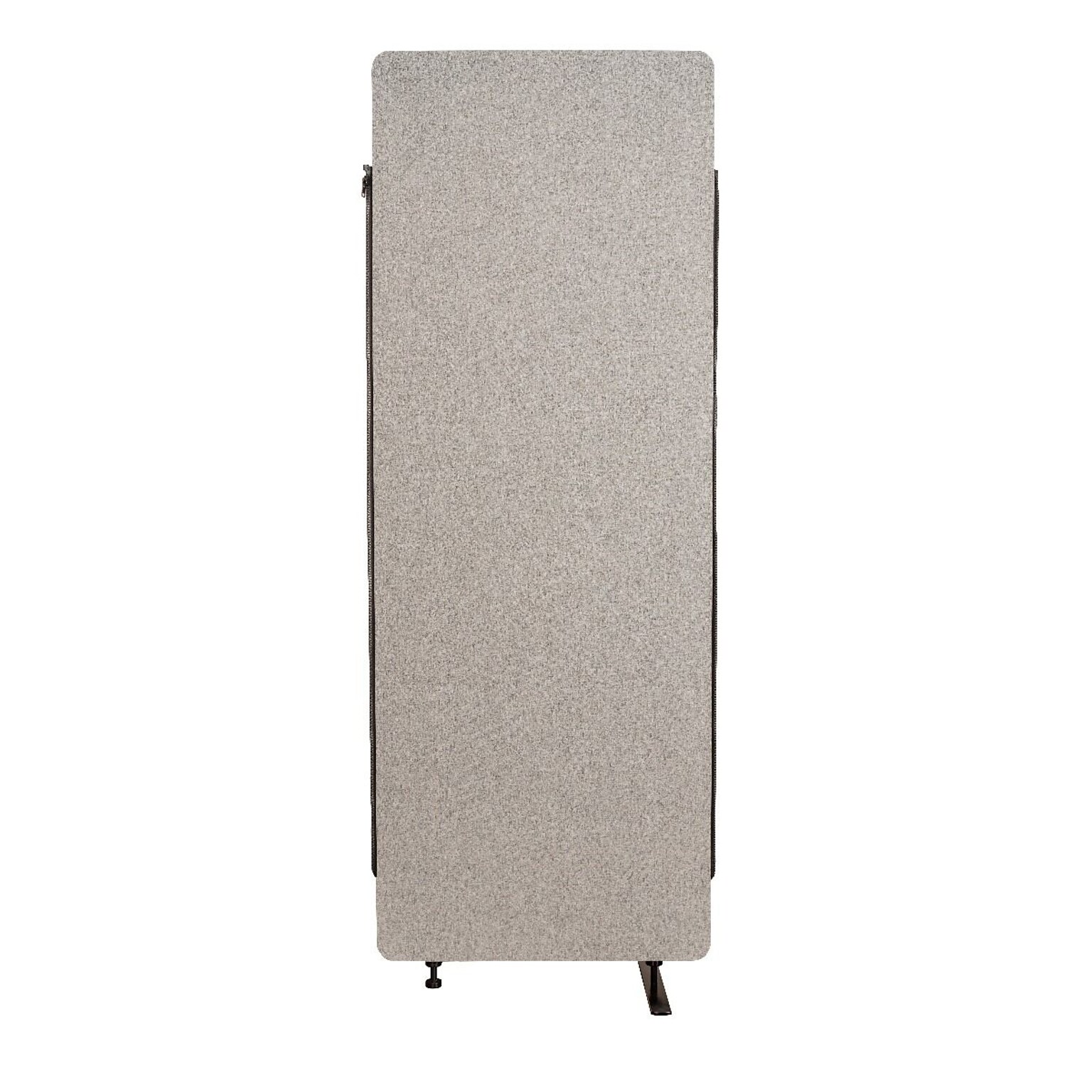 Luxor Reclaim Freestanding Room Divider, 66H x 24W, Misty Gray Fabric (RCLM2466ZMG)