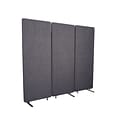 Luxor Reclaim Room Divider, Slate Gray, 3/Pk (RCLM7266ZSG)