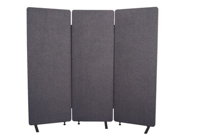 Luxor Reclaim Room Divider, Slate Gray, 3/Pk (RCLM7266ZSG)