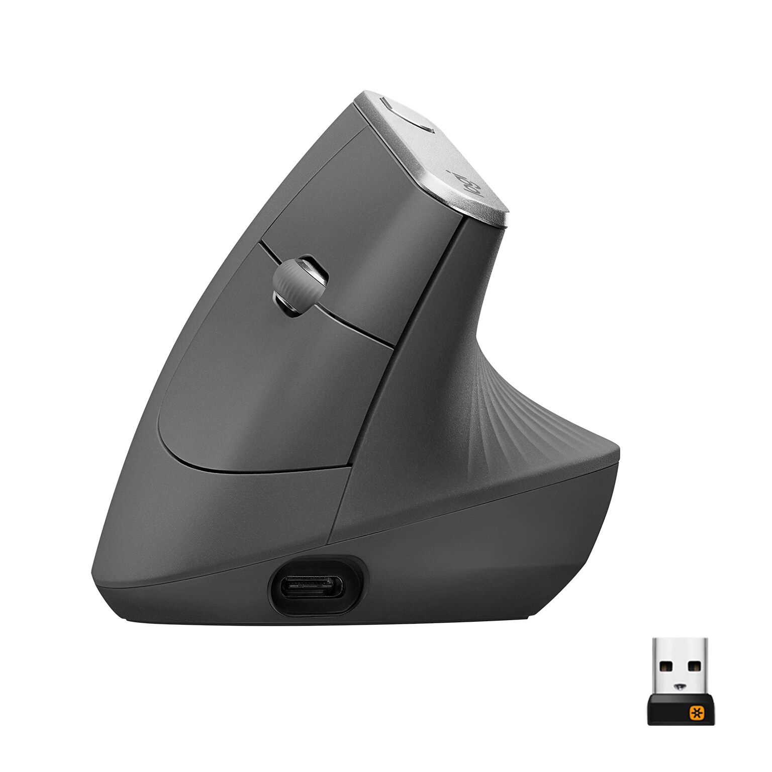 Logitech MX 910-005447 Advanced Vertical Wireless Mouse, Graphite