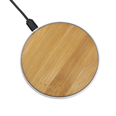 LAX Gadgets 5W Bamboo Wireless Charging Pad for Qi Compatible Smartphones (WCHRG5WBAMB)