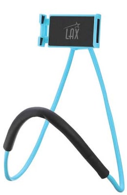 LAX Gadgets Hands-Free Neck Holder Phone Mount for Smartphones, Blue (NECKHLDR-BLU)