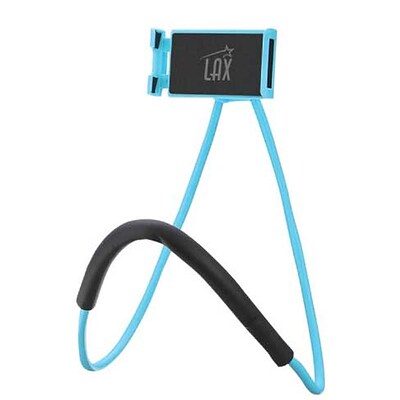 LAX Gadgets Hands-Free Neck Holder Phone Mount for Smartphones, Blue (NECKHLDR-BLU)