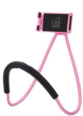 LAX Gadgets Hands-Free Neck Holder Phone Mount for Smartphones, Pink (NECKHLDR-PNK)