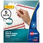 Avery Big Tab Print & Apply Label Blank Dividers, 8-Tab, Clear, 5/Set (11493)