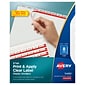 Avery Index Maker Plastic Dividers with Print & Apply Label Sheets, 8 Tabs, Frosted White (11450)