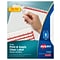 Avery Index Maker Plastic Dividers with Print & Apply Label Sheets, 8 Tabs, Frosted White (11450)