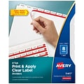 Avery Index Maker Print & Apply Label Dividers, 8-Tab, White, Set (11417)