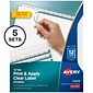 Avery Index Maker Paper Dividers with Print & Apply Label Sheets, 12 Tabs, White, 5 Sets/Pack (11429)