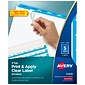 Avery Index Maker Print & Apply Label Paper Dividers, 5-Tab, Blue, 5 Sets/Pack (11410)