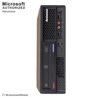 Lenovo ThinkCentre M58 USFF Refurbished Desktop Computer, Intel 2 Duo E7500, 4GB RAM, 120GB SSD