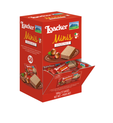 Loacker Classic Mini Snack, .35 Ounce, Hazelnut, Pack of 50 (ALR15393)