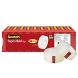 Scotch® Super-Hold Tape Refill, Transparent, Crystal Clear Clarity Finish, 3/4 x 27.77 yds., 1 Cor