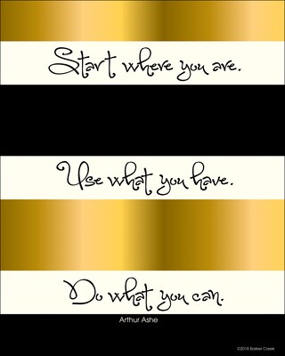 Barker Creek Creativity Art Print Set, Gold Collection, 8" x 10", Multi-Design, 4/Set (BC3100)