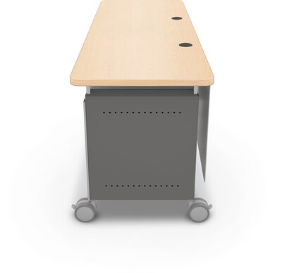 MooreCo Compass 72"W Dual Cabinet Teacher Desk, Fusion Maple (703673923323)