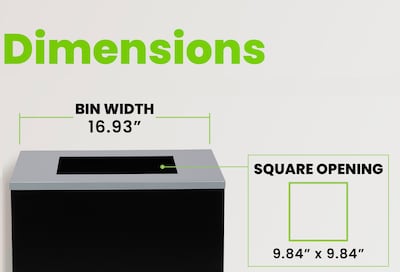 Alpine Industries Trash & Recyling Lid, 29 Gallon, Square, Gray (ALP4450-01-LID-S-GRY)