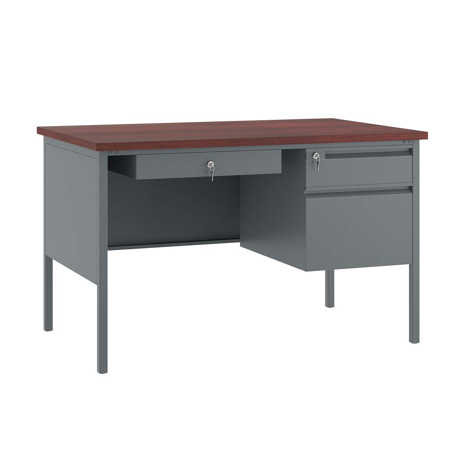 Flash Furniture Cambridge 48W Right Side Single Pedestal Desk, Mahogany (GCMGRY24X48MHG)