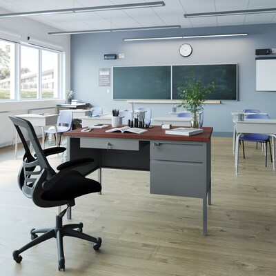 Flash Furniture Cambridge 48W Right Side Single Pedestal Desk, Mahogany (GCMGRY24X48MHG)