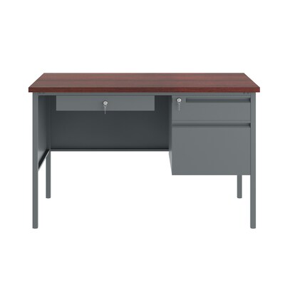 Flash Furniture Cambridge 48"W Right Side Single Pedestal Desk, Mahogany (GCMGRY24X48MHG)