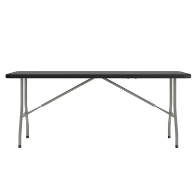 Flash Furniture Kathryn 6' Plastic Folding Table, Granite Black  (RB3072FHBK)