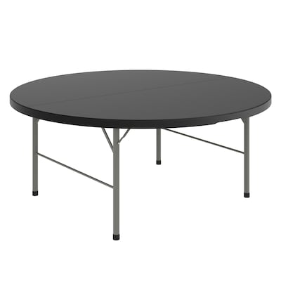 Flash Furniture Kathryn 5.89 Plastic Round Folding Table, Granite Black  (RB183RFHBK)