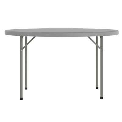 Flash Furniture Kathryn 4' Plastic Round Folding Table, Granite Dark Gray (RB48RGY)