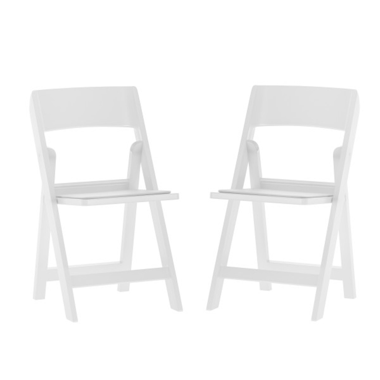 Flash Furniture Hercules Tucker Resin Banquet Folding Chair, White, 2/Pack (2LEL1MWH)