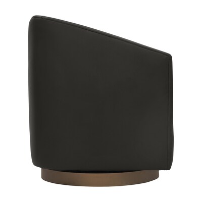 Flash Furniture Dean LeatherSoft Swivel Club Chair, Black (BSAC22064BLKPU)