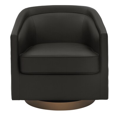 Flash Furniture Dean LeatherSoft Swivel Club Chair, Black (BSAC22064BLKPU)