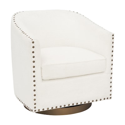 Flash Furniture Myles Fabric Swivel Club Chair, Cream Boucle (BSAC22061CRMBCL)
