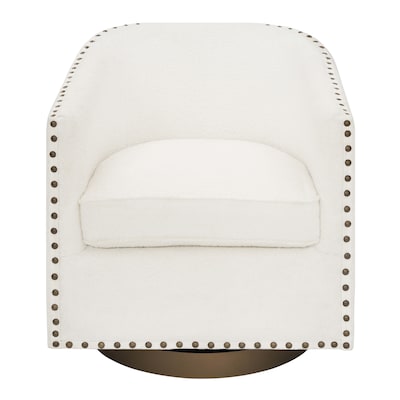 Flash Furniture Myles Fabric Swivel Club Chair, Cream Boucle (BSAC22061CRMBCL)