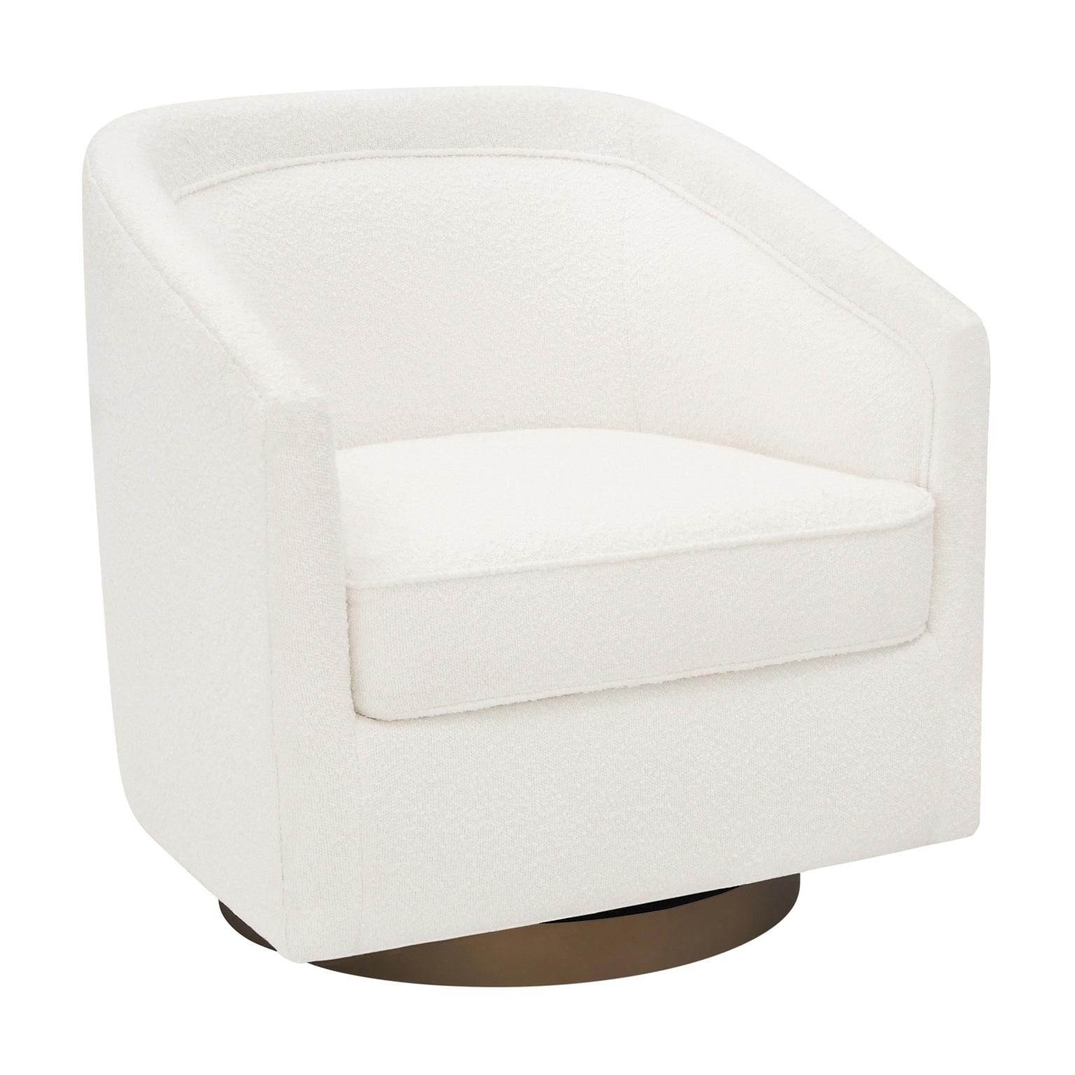 Flash Furniture Dean Fabric Swivel Club Chair, Cream Boucle (BSAC22064CRMBCL)