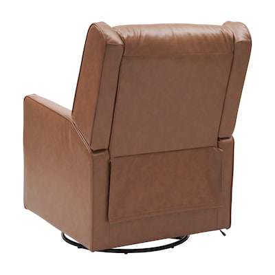 Flash Furniture Cash LeatherSoft Swivel Glider Rocker Manual Recliner Chair, Cognac (CYRAC536UCGNPU)