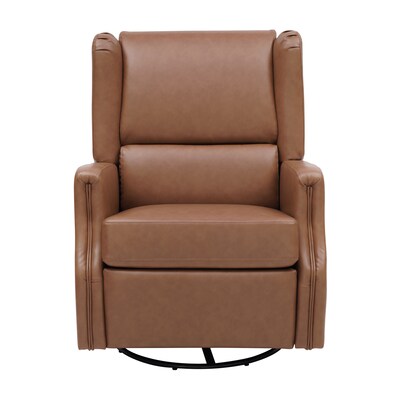 Flash Furniture Omma LeatherSoft Swivel Glider Rocker Recliner Chair, Cognac (CYRAC537CGNPU)