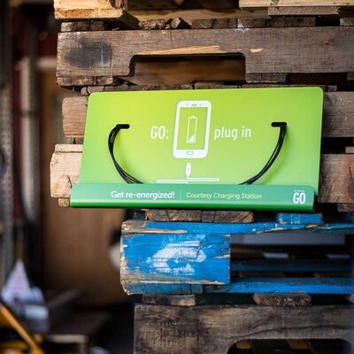 Luxor KwikBoost Standard Courtesy Charging Station, Wall Mounted with Custom Graphics