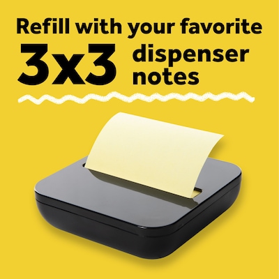 Post-it Pop-up Dispenser for 3" x 3" Notes, Black (OL-330PD-B-SR)