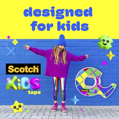 Scotch Kids Invisible Clear Tape With Dispenser, 0.75 x 18 yds., 1 Core, 6 Rolls/Pack (KT-MA-6-650)