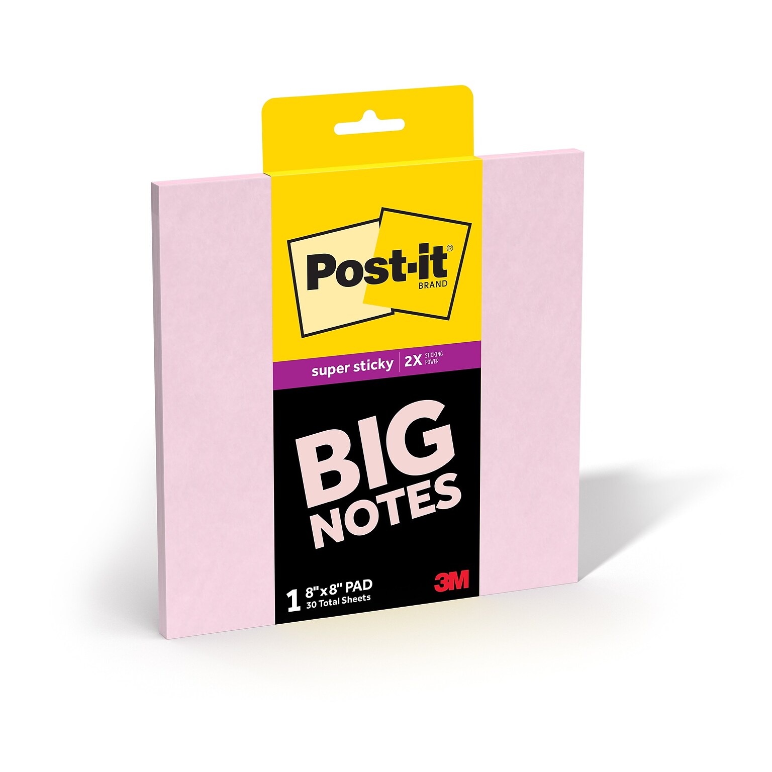 Post-it Super Sticky Big Notes, 8 x 8, Pink Salt, 30 Sheet/Pad (BN-8PNK)