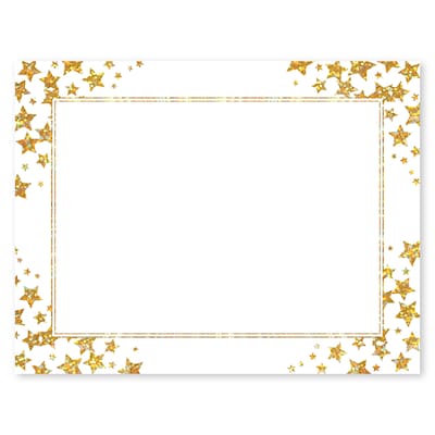 Geographics General Certificates, 8.5 x 11, White/Gold, 25/Pack (49951)