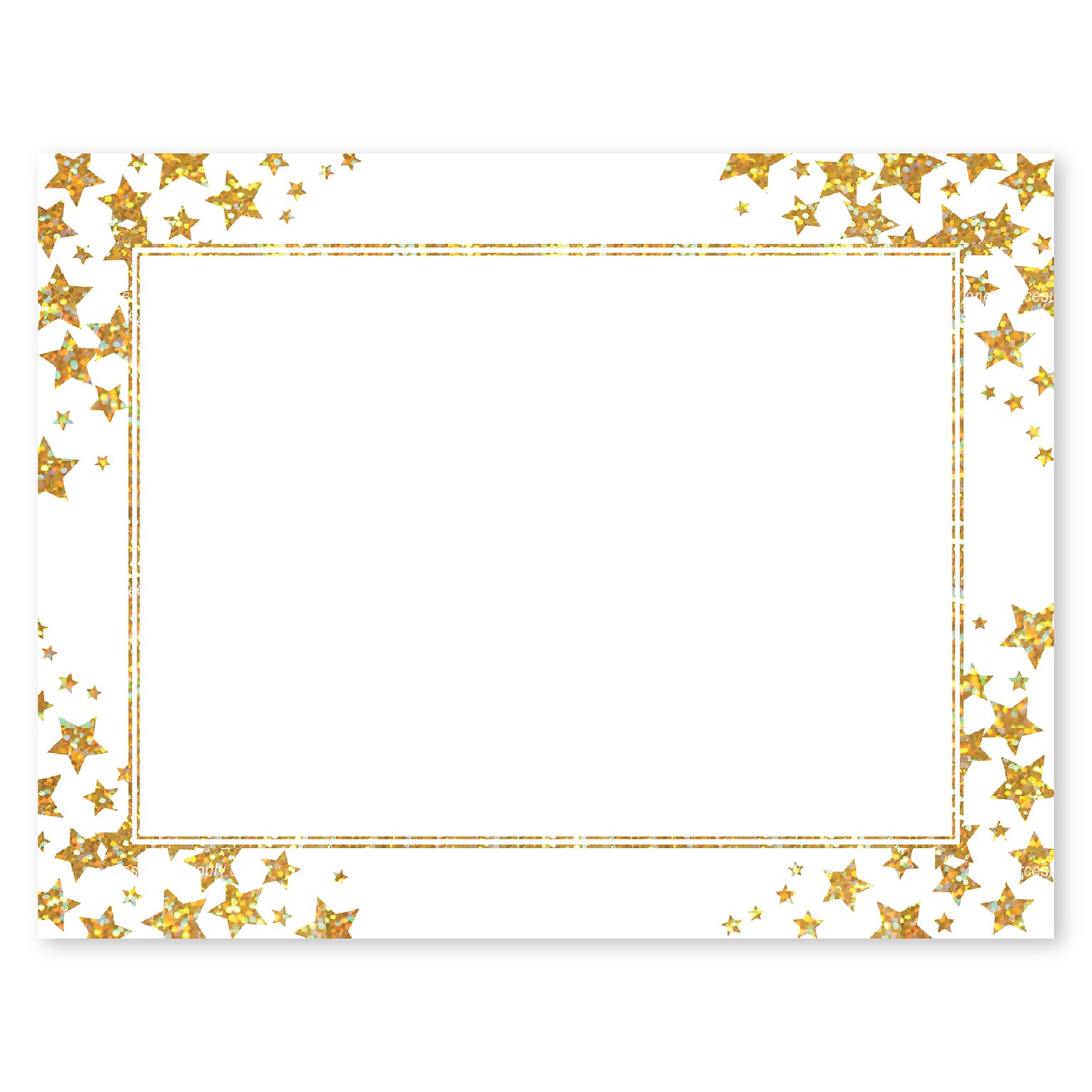 Geographics General Certificates, 8.5 x 11, White/Gold, 25/Pack (49951)